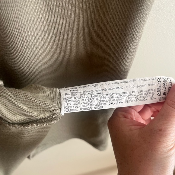 Zara Olive Green Knit Tshirt - Picture 9 of 9